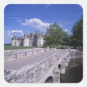 Adesivo Quadrado Castelo Chambord, Vale do Loire, França