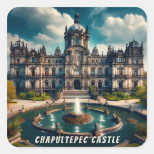 Adesivo Quadrado Castelo de Chapultepec México Viagens Antigas