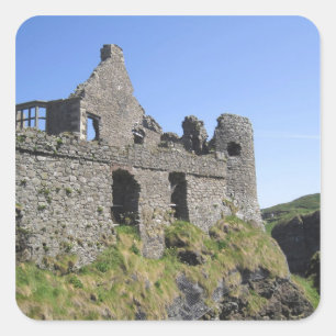 Adesivo Quadrado Castelo de Dunluce perto de Bushmills e Portrush,