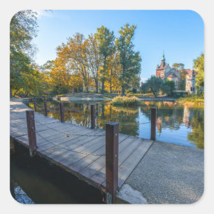 Adesivo Quadrado Castelo de Vajdahunyad, Serenity do outono, em Bud