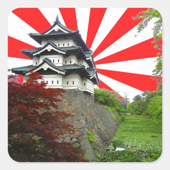 Adesivo Quadrado Castelo Japonês (Frente)