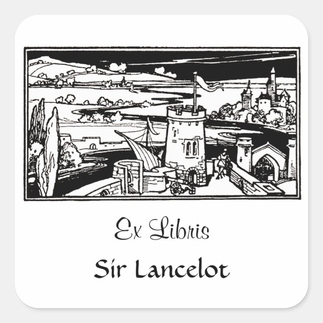 Adesivo Quadrado Castelo Landscape (Frente)