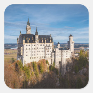 Adesivo Quadrado Castelo Neuschwanstein, conto de fadas