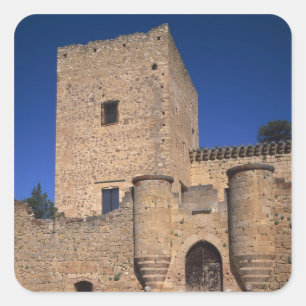 Adesivo Quadrado Castelo Pedraza, Castela e Leão, Espanha 2