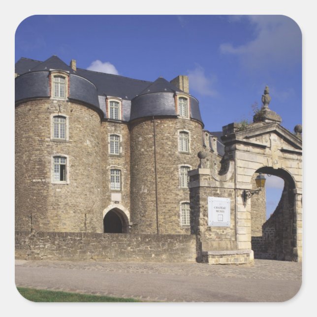 Adesivo Quadrado Castle e Museum, Boulogne, Pas-de-Calais, (Frente)