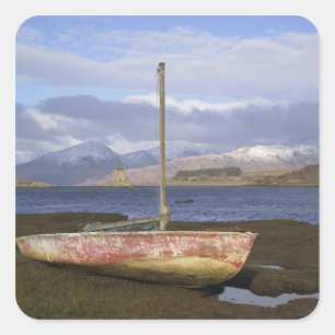 Adesivo Quadrado Castle Stalker com navio de pesca no