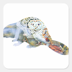 Adesivo Quadrado Castor