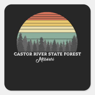 Adesivo Quadrado Castor River Forest Missouri