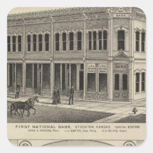 Adesivo Quadrado Castores fazenda de Stockton, Kansas