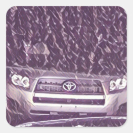 Adesivo Quadrado Cat ama chuva e mídia mista