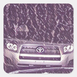 Adesivo Quadrado Cat ama chuva e mídia mista