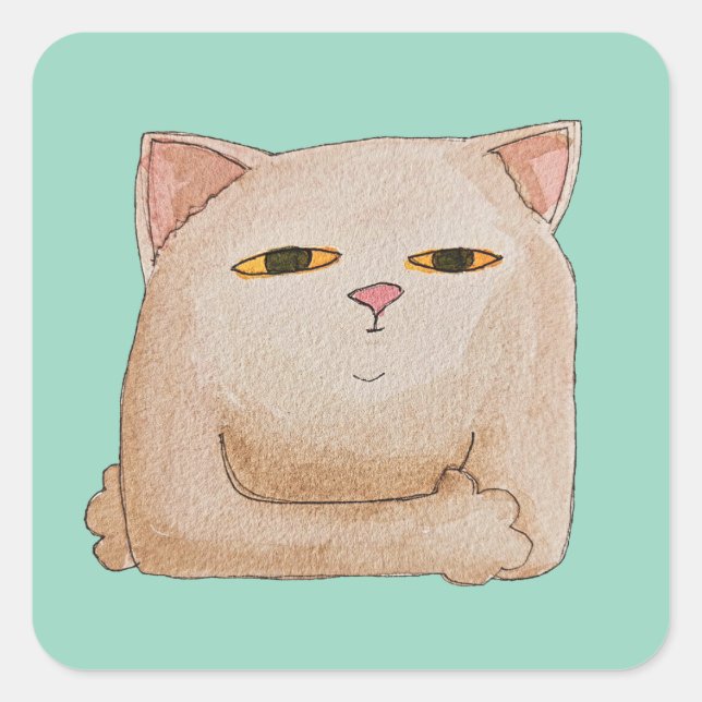 Adesivo Quadrado Cat Control (Frente)