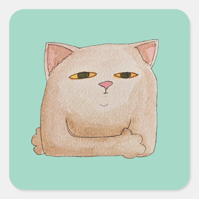 Adesivo Quadrado Cat Control (Frente)