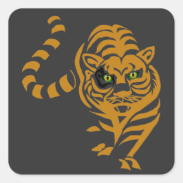 Adesivo Quadrado Cat Happy e saudável