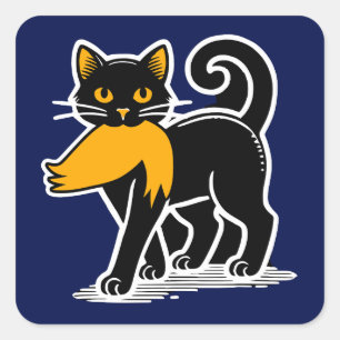 Adesivo Quadrado Cat Ladies Kamala   Harris Walz 2024 Blue