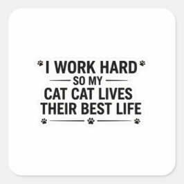 Adesivo Quadrado Cat Quote Sticker