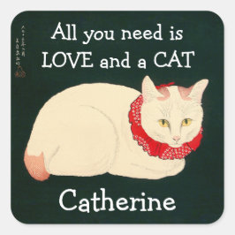 Adesivo Quadrado Cat Tama