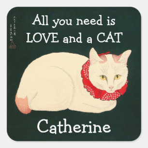 Adesivo Quadrado Cat Tama