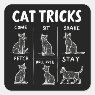 Adesivo Quadrado Cat Truks Purr-Fectly Hilarious Feline Fun