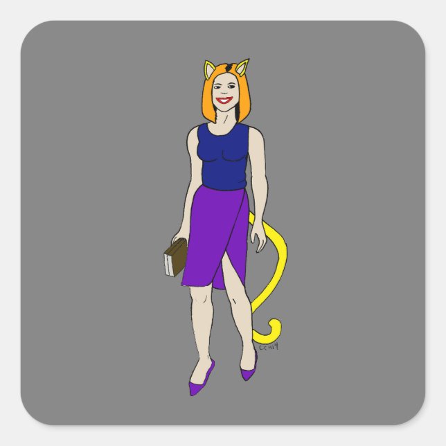 Adesivo Quadrado catadora (Frente)