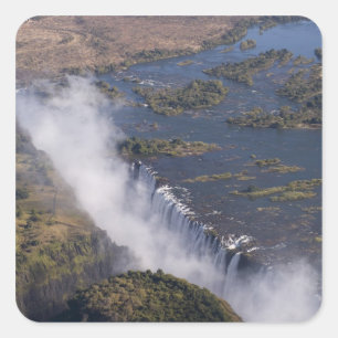 Adesivo Quadrado Cataratas Vitória, Rio Zambeze, Zâmbia - Zimbábue