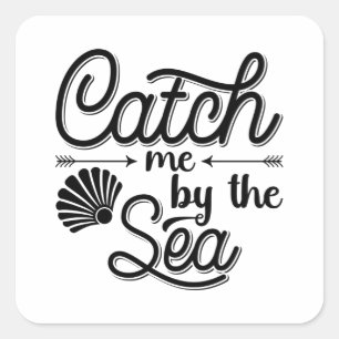 Adesivo Quadrado Catch Me By The Sea Apnoe Freediver Freediving