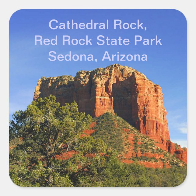 Adesivo Quadrado Cathedral Rock, Arizona (Frente)