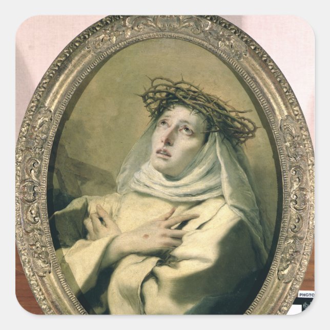 Adesivo Quadrado Catherine de Siena, c.1746 (Frente)