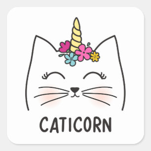Adesivo Quadrado Caticorn