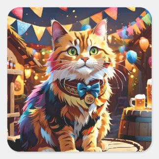 Adesivo Quadrado Cats Oktoberfest