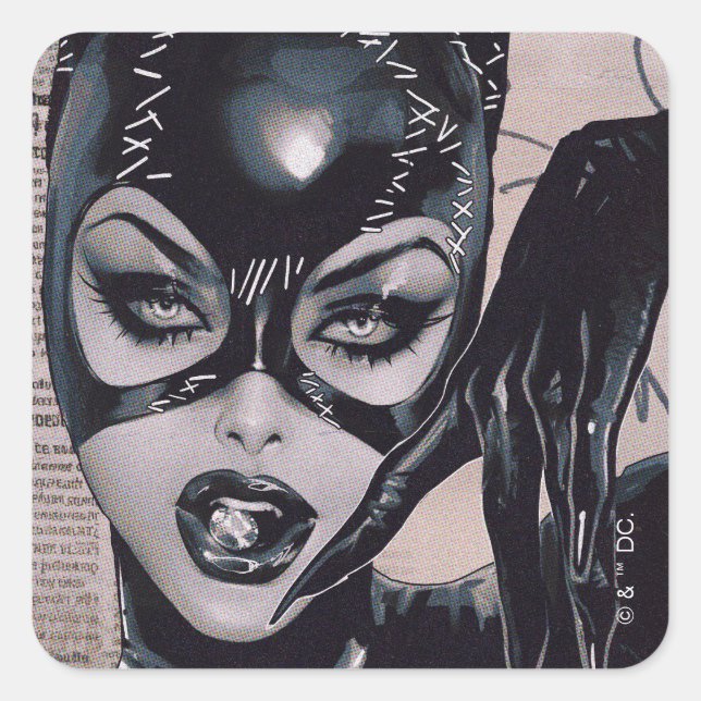 Adesivo Quadrado Catwoman #50 Sozomaika Cover Illustration (Frente)
