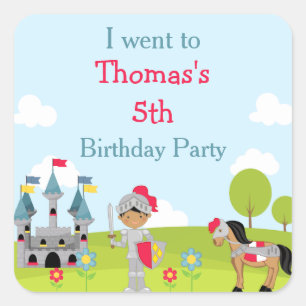 Adesivo Quadrado Cavaleiro Africano Americano 'Eu fui para'