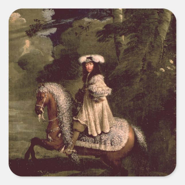 Adesivo Quadrado Cavaleiro em Azul (Frente)