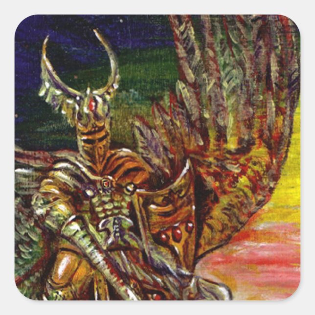 Adesivo Quadrado Cavaleiro Escuro (Frente)