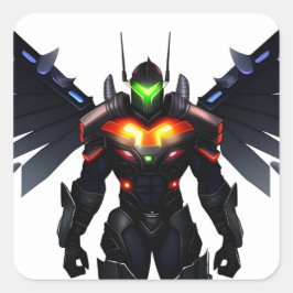 Adesivo Quadrado Cavaleiro Vibrante