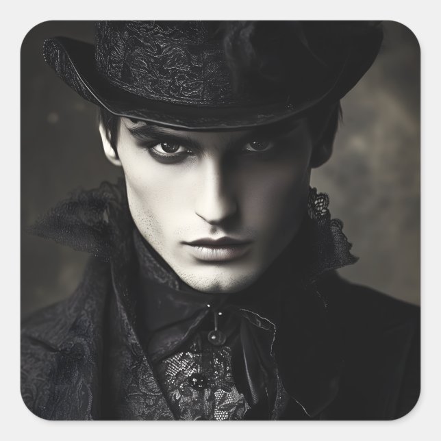 Adesivo Quadrado Cavalheiro gótico (Frente)