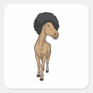 Adesivo Quadrado Cavalo Afro