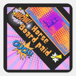 Adesivo Quadrado cavalo conselho pago de uau$