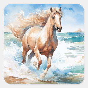 Adesivo Quadrado Cavalo Correndo