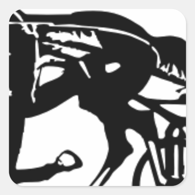 Adesivo Quadrado Cavalo de Corrida de Harness (Frente)