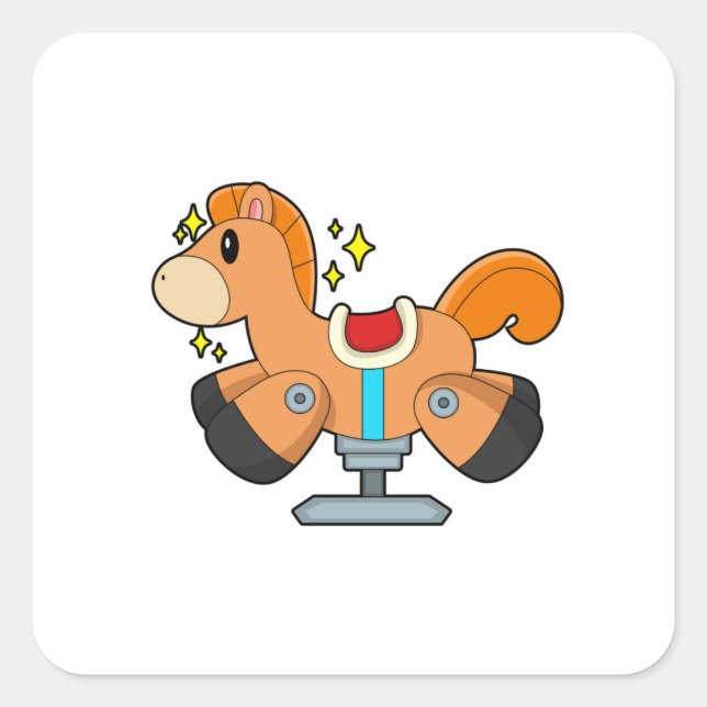 Adesivo Quadrado Cavalo-de-pedras (Frente)