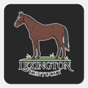 Adesivo Quadrado Cavalo Lexington Kentucky