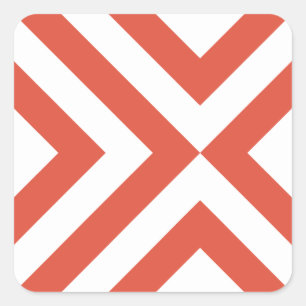 Adesivo Quadrado Cavalos Laranja e Branco