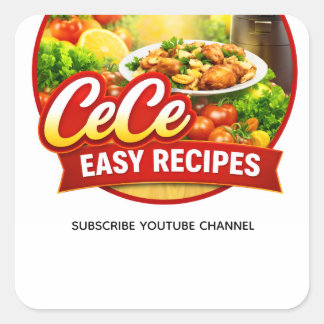 Adesivo Quadrado Cece Easy Recipes Stickers