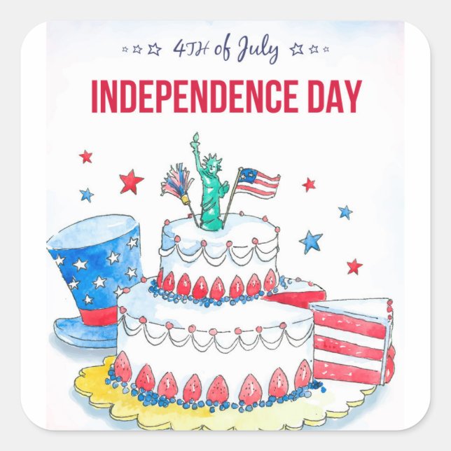 Adesivo Quadrado Celebração Patriótica (Frente)