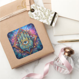 Adesivo Quadrado Celestial Hamsa