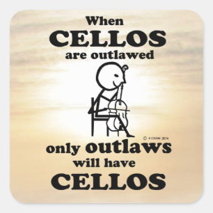Adesivo Quadrado Cellos Outlawed Square Sticker