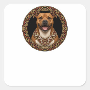 Adesivo Quadrado Celtic Knot Pit Bull