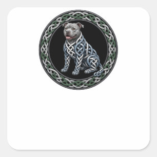 Adesivo Quadrado Celtic Knot Pit Bull