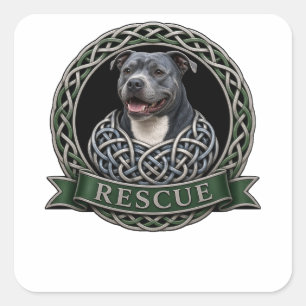 Adesivo Quadrado Celtic Knot Staffy